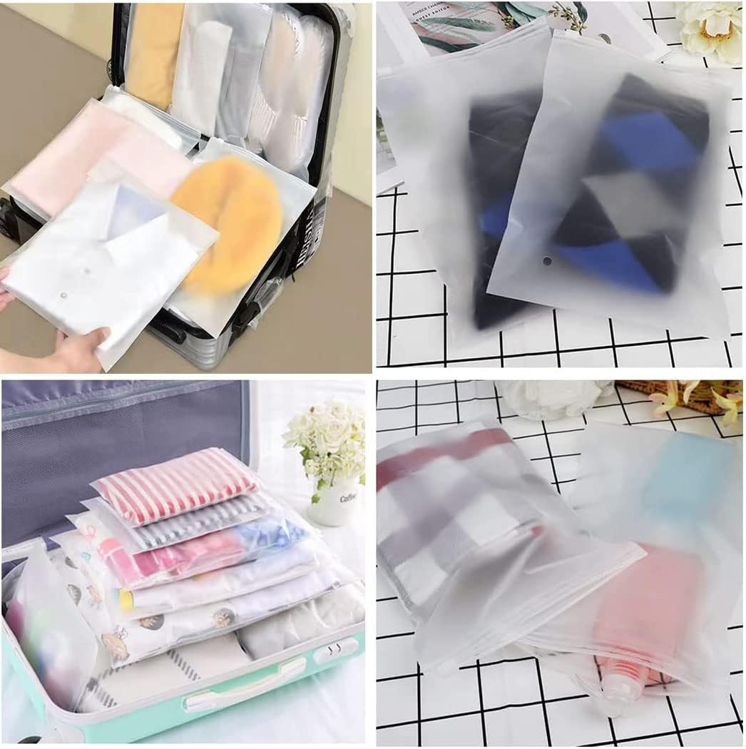 Lot de 40 sachets de rangement réutilisables et mats pour vêtements et voyage