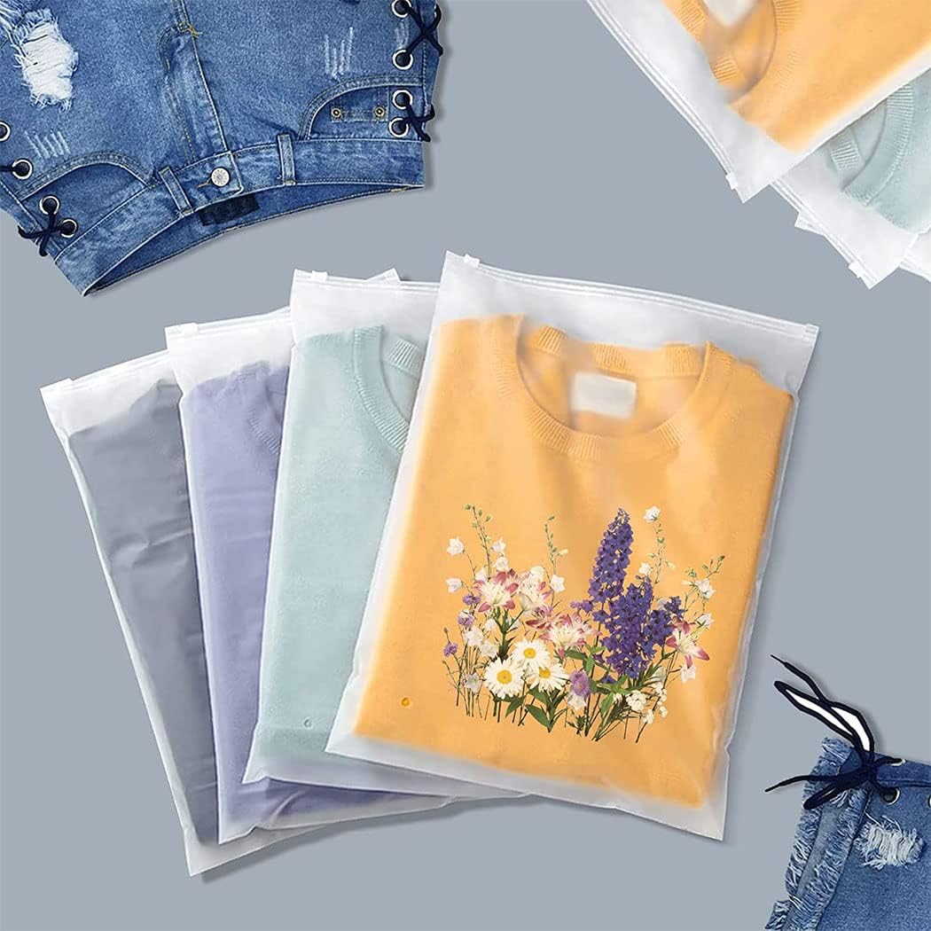 Lot de 40 sachets de rangement réutilisables et mats pour vêtements et voyage