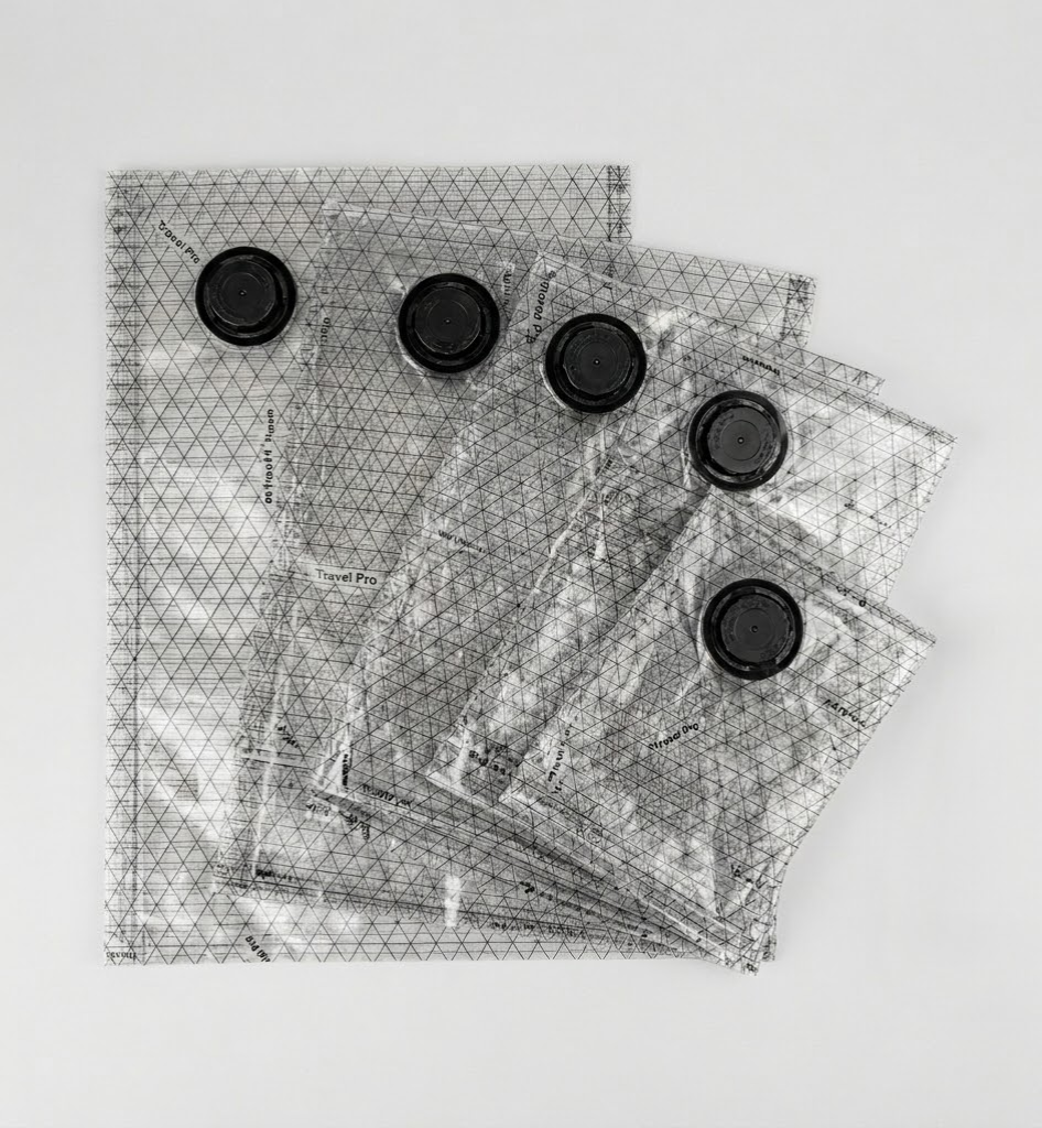 Lot de sacs de rangement sous vide de voyage avec pompe sans fil