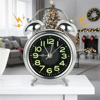 LOUDLUX – Reloj despertador retro de doble campana extra fuerte para dormilones