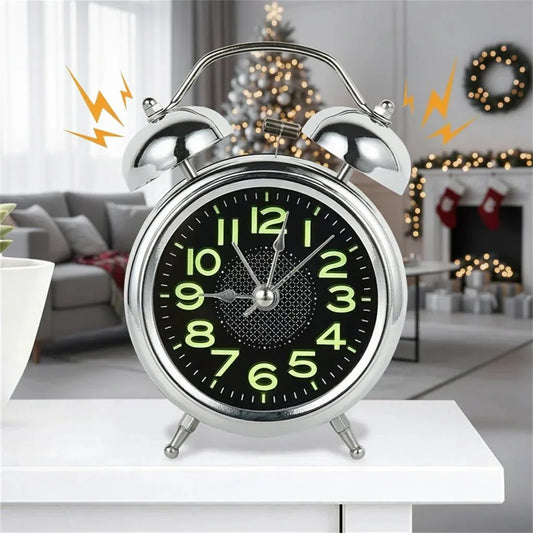 LOUDLUX – Extra Loud Retro Double Bell Alarm Clock for Heavy Sleepers