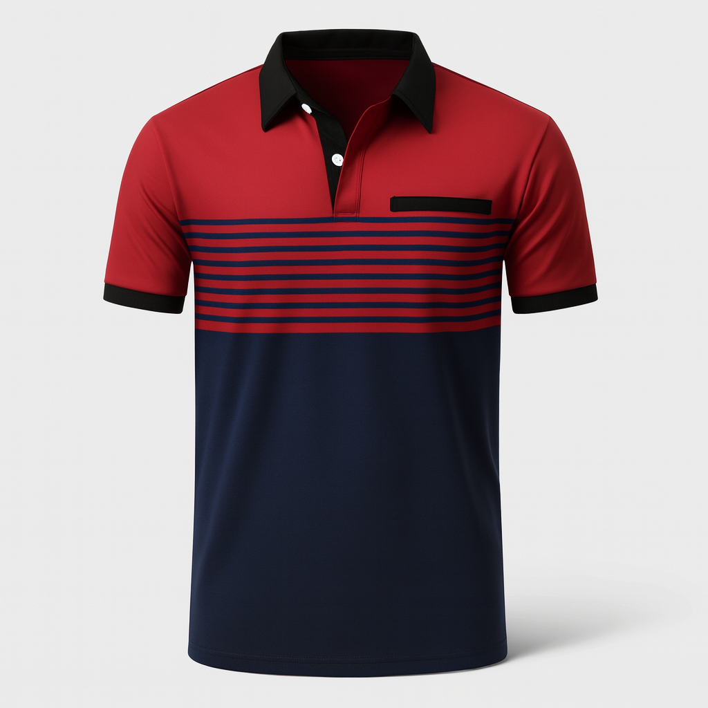 Louis｜Men's Striped Summer Polo Shirt