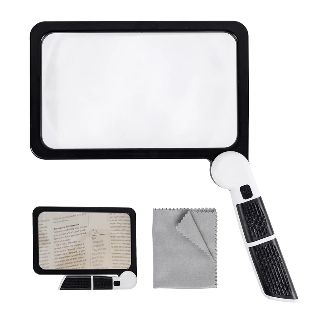 Loupe LED avec grossissement 5x et poignée pliable