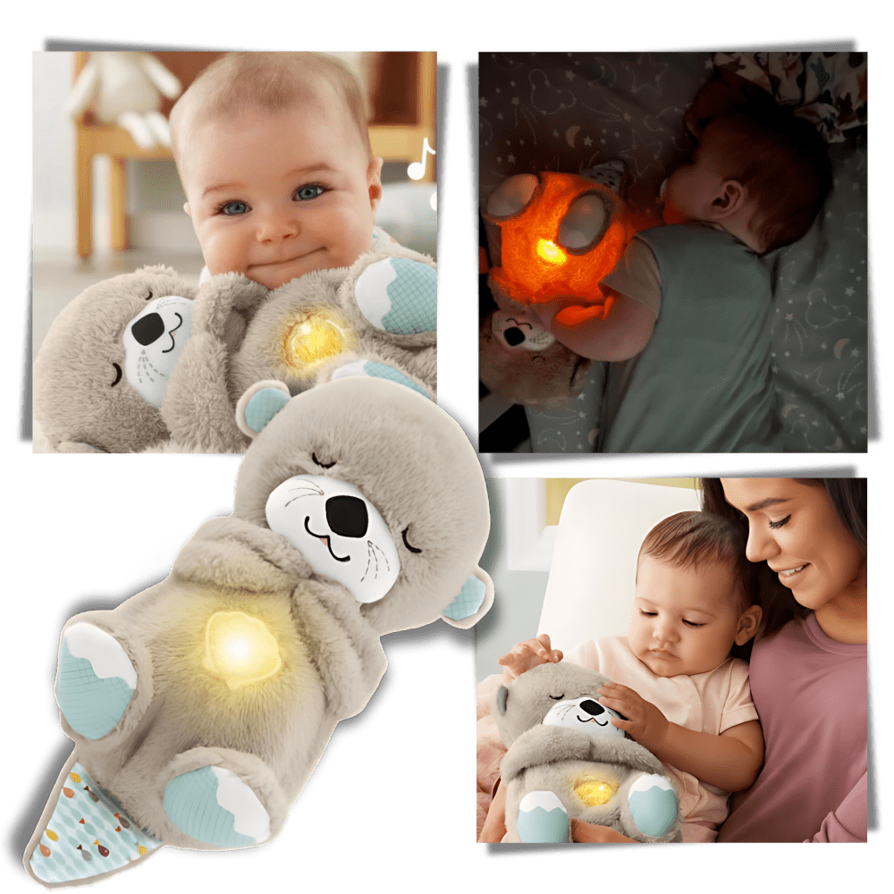 Loutre en peluche apaisante avec sensation de ventre maternel