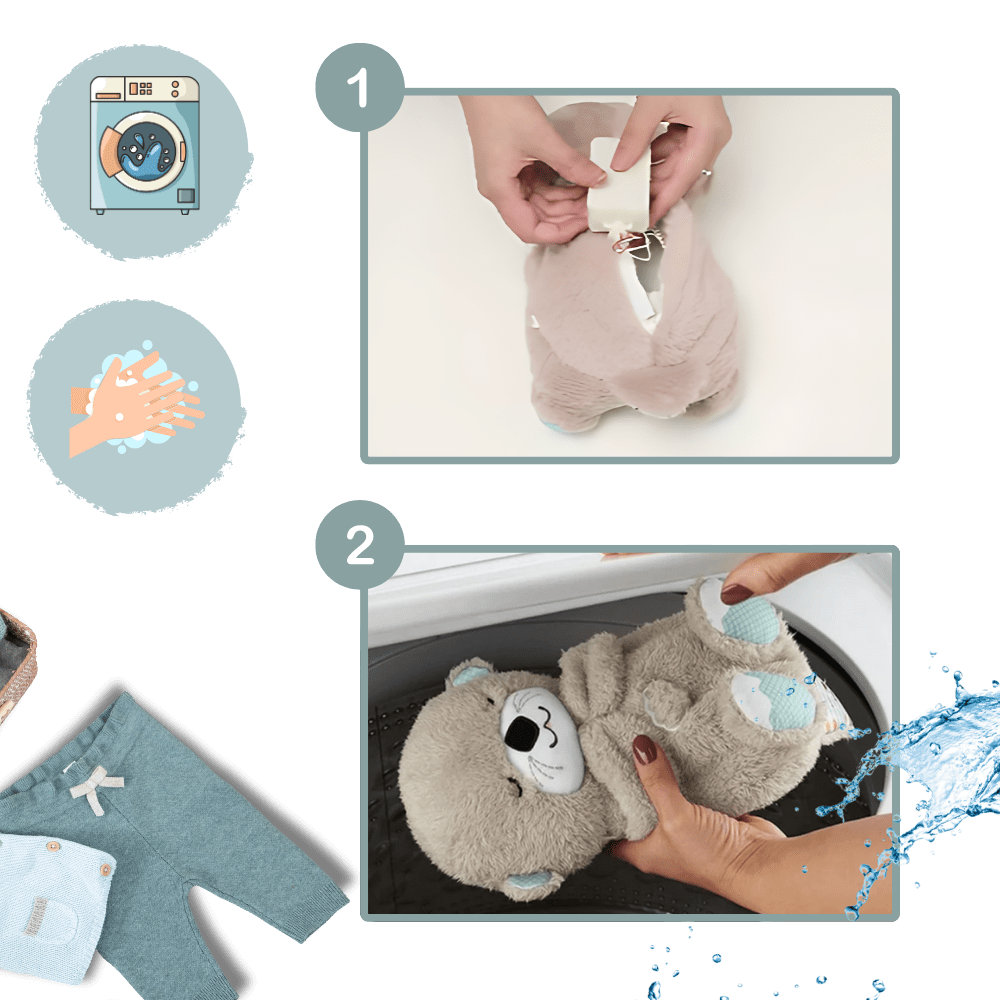 Loutre en peluche apaisante avec sensation de ventre maternel