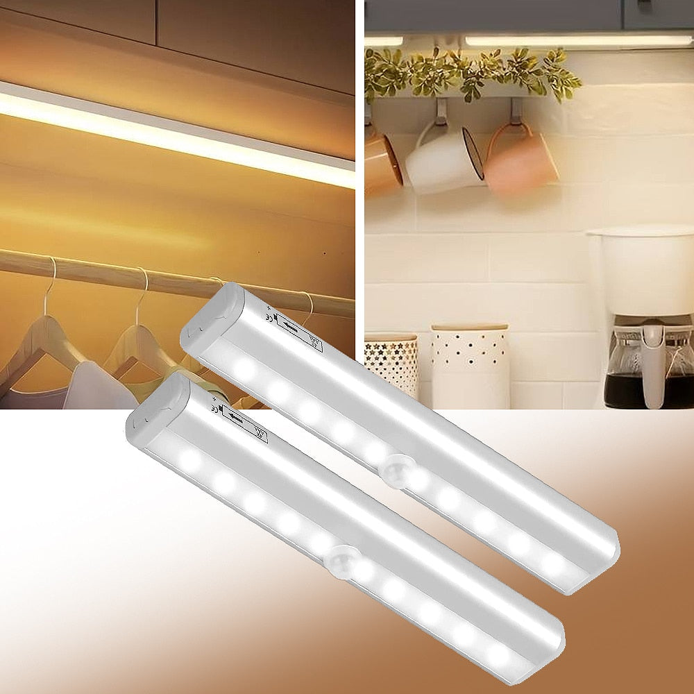 Luminaire LED pour meuble avec détecteur - blanc chaud - 200 lumens