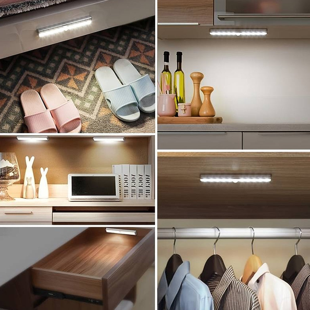 Luminaire LED pour meuble avec détecteur - blanc chaud - 200 lumens