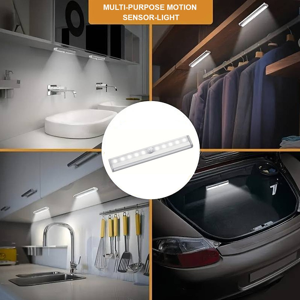 Luminaire LED pour meuble avec détecteur - blanc chaud - 200 lumens