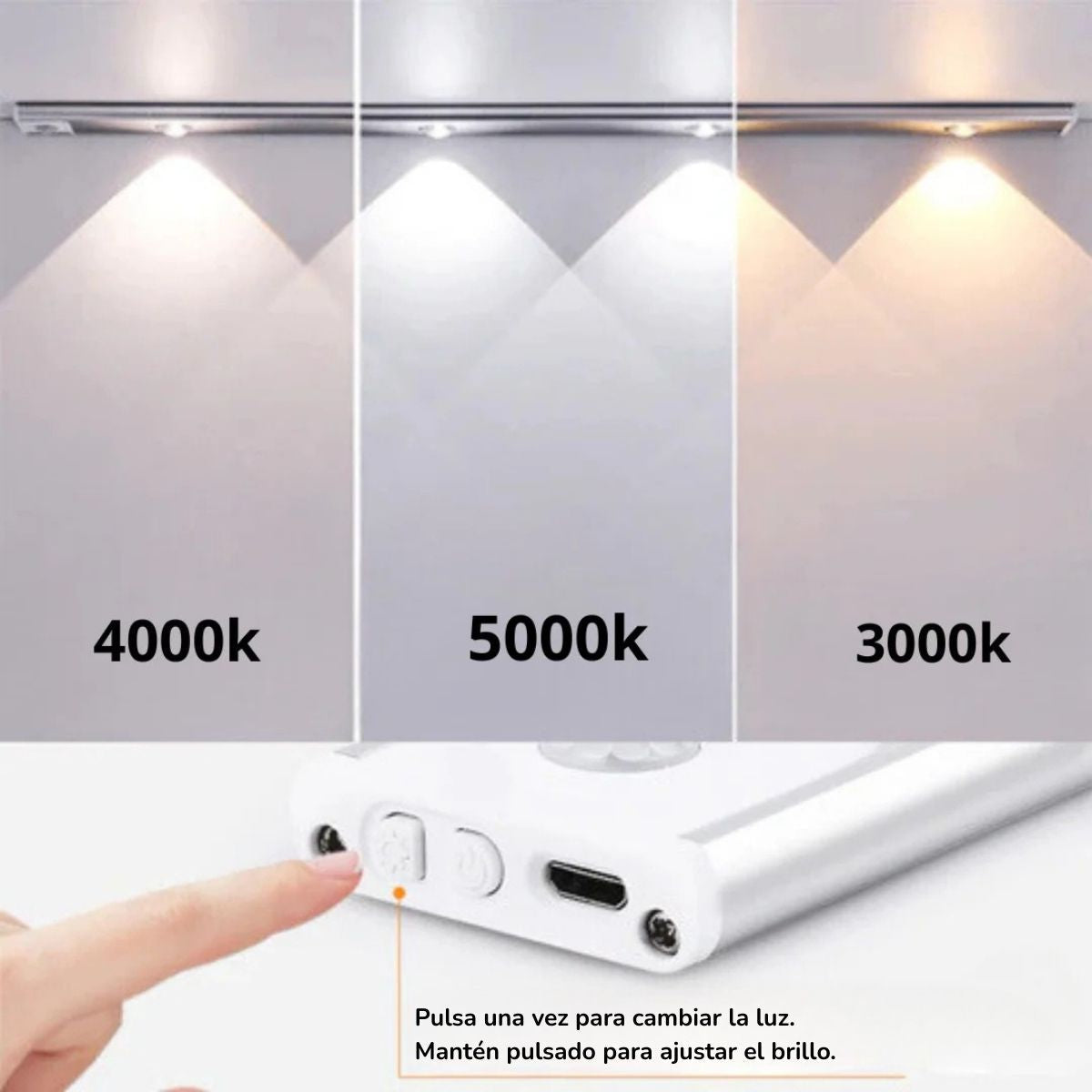 Luminaire LED sans fil avec détecteur de mouvement