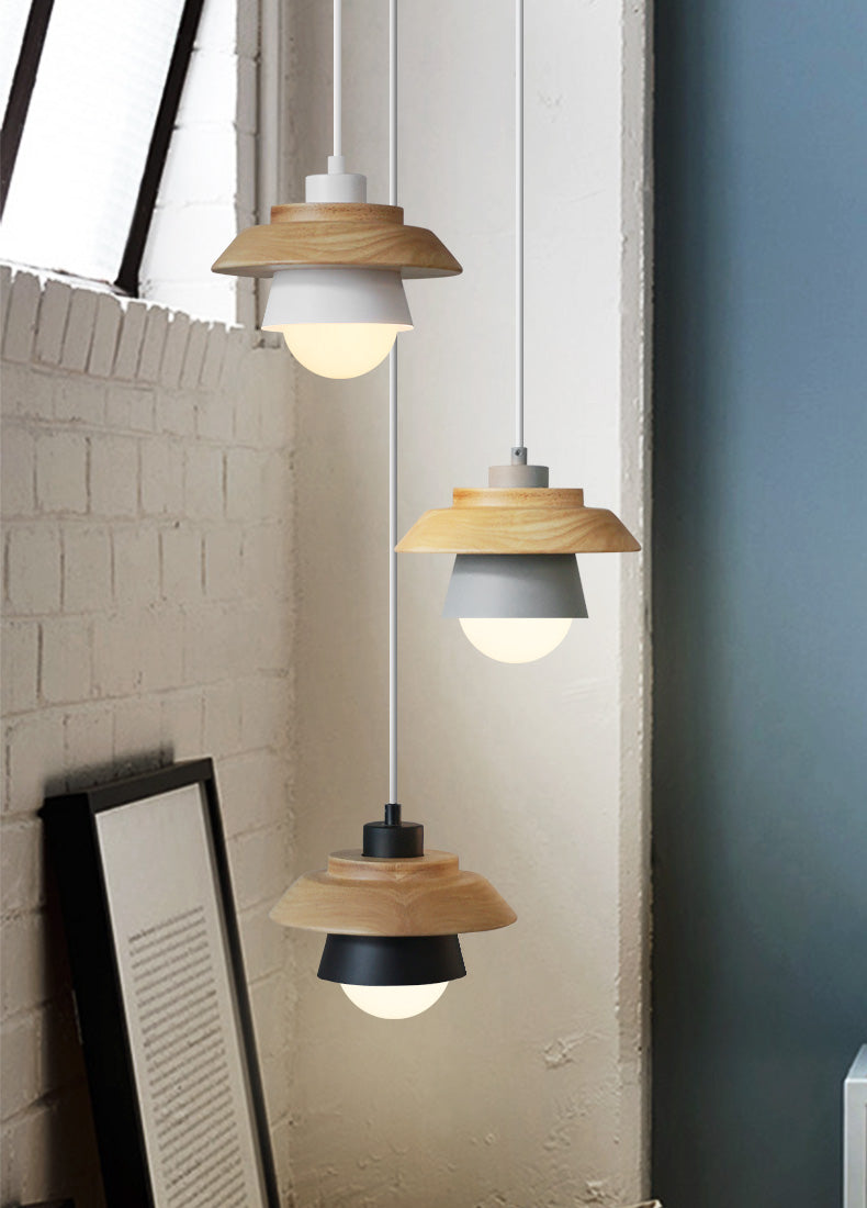 Luminaire suspendu en bois design scandinave naturel