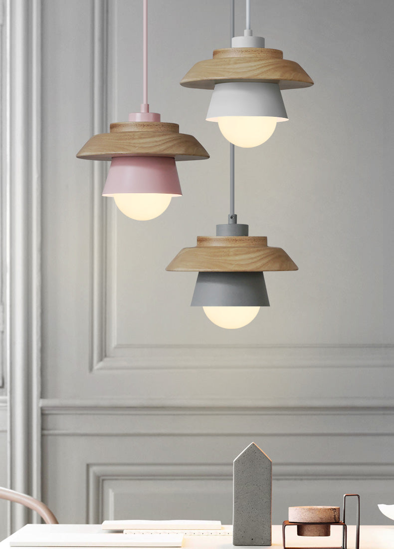 Luminaire suspendu en bois design scandinave naturel