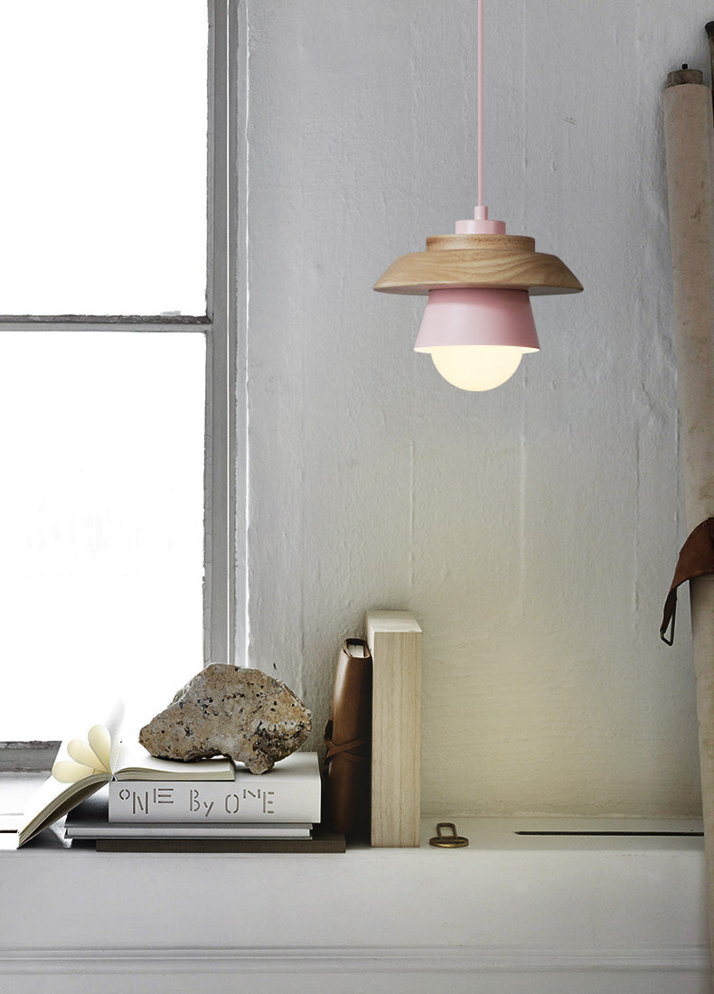 Luminaire suspendu en bois design scandinave naturel