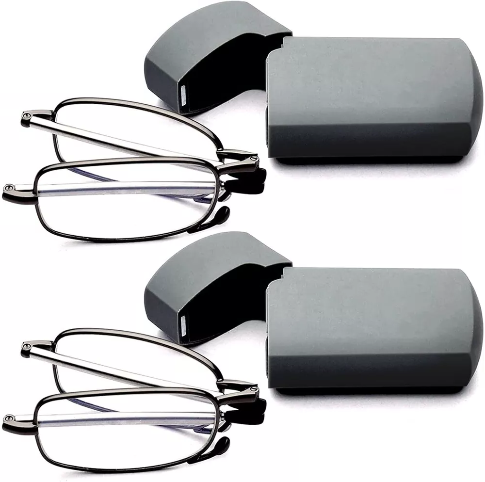 Lunettes de lecture pliables avec étui pour homme et femme – Modèle portable
