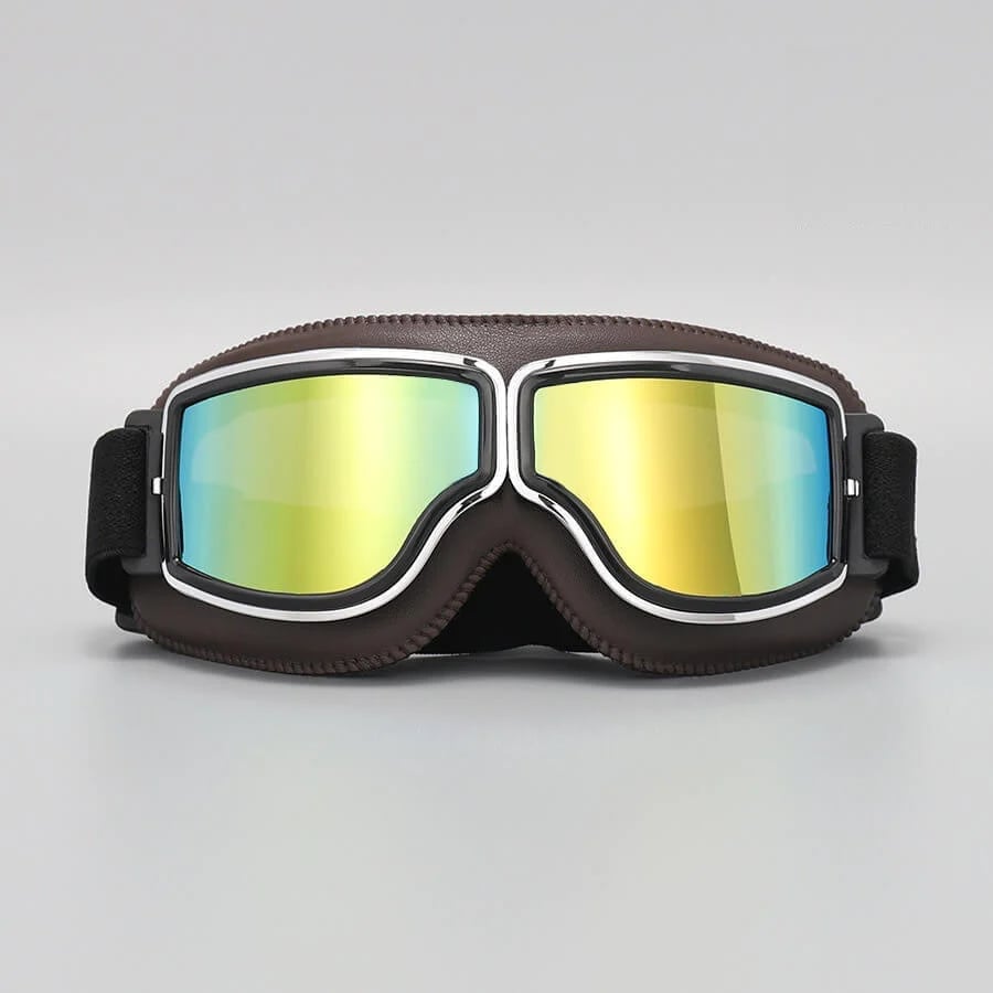 Lunettes de moto rétro | Protection UV | Résistantes aux impacts et ajustables