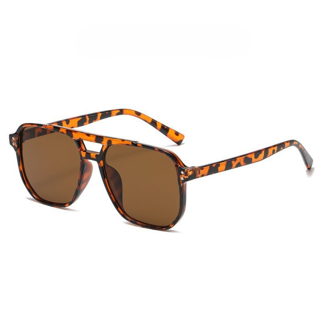 Lunettes de soleil carrées à double pont