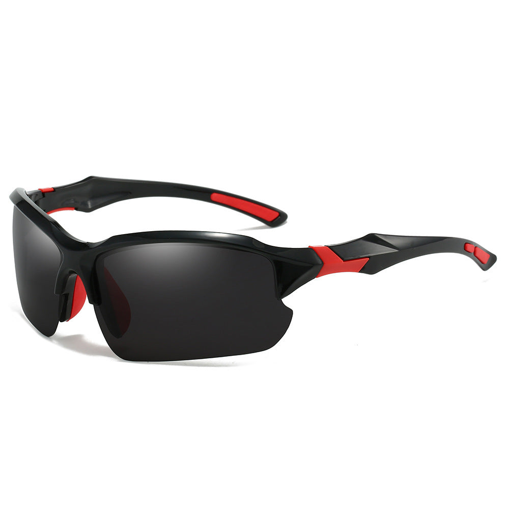 Lunettes de soleil de sport pour homme avec détails rouges