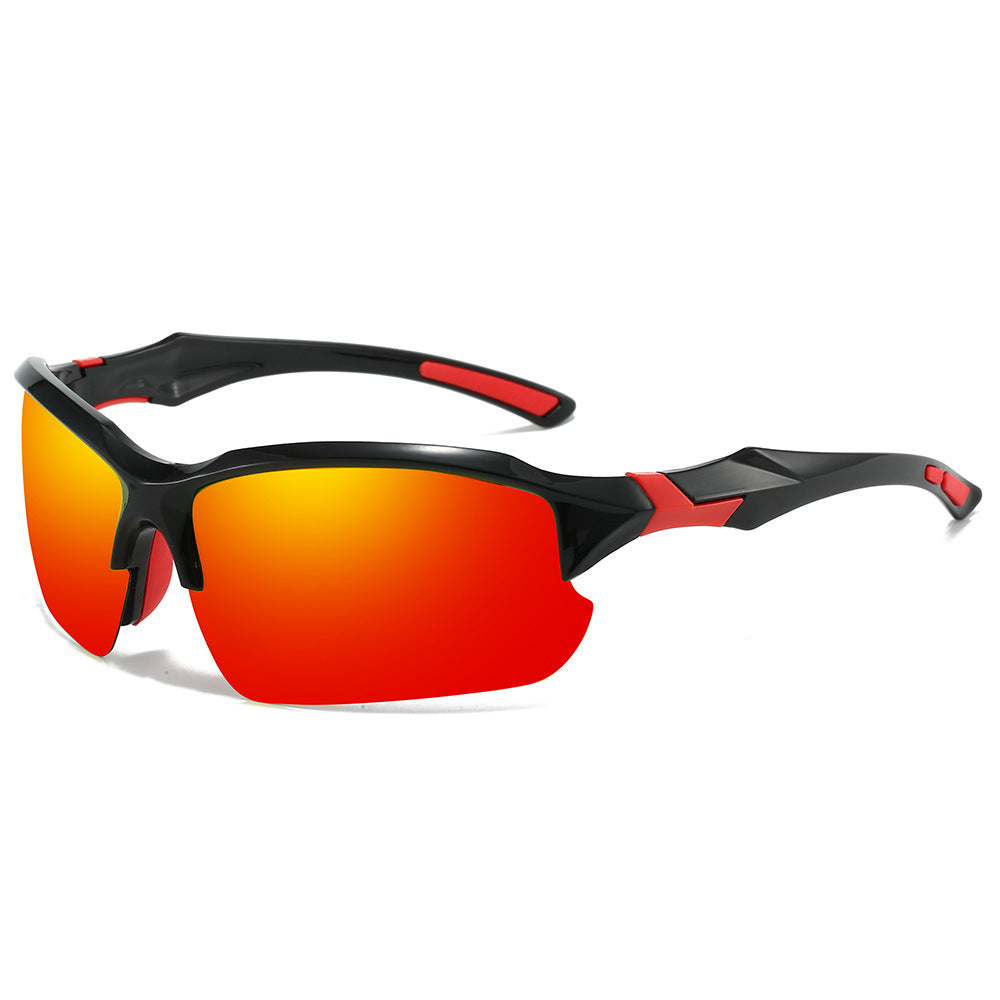 Lunettes de soleil de sport pour homme avec détails rouges