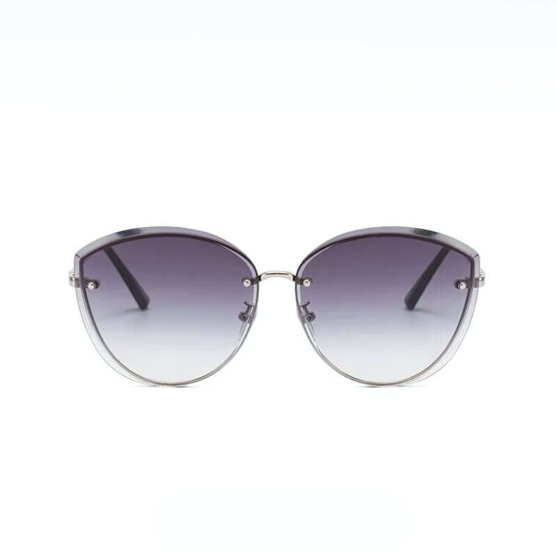 Lunettes de soleil femme, monture oeil de chat sans monture UV400