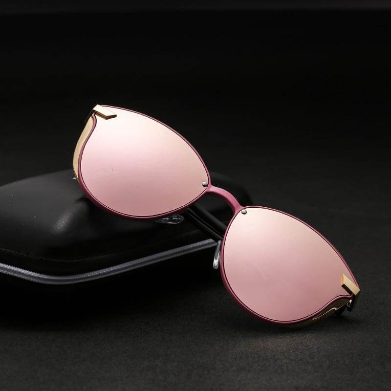Lunettes de soleil œil-de-chat polarisées avec protection UV400 pour femme