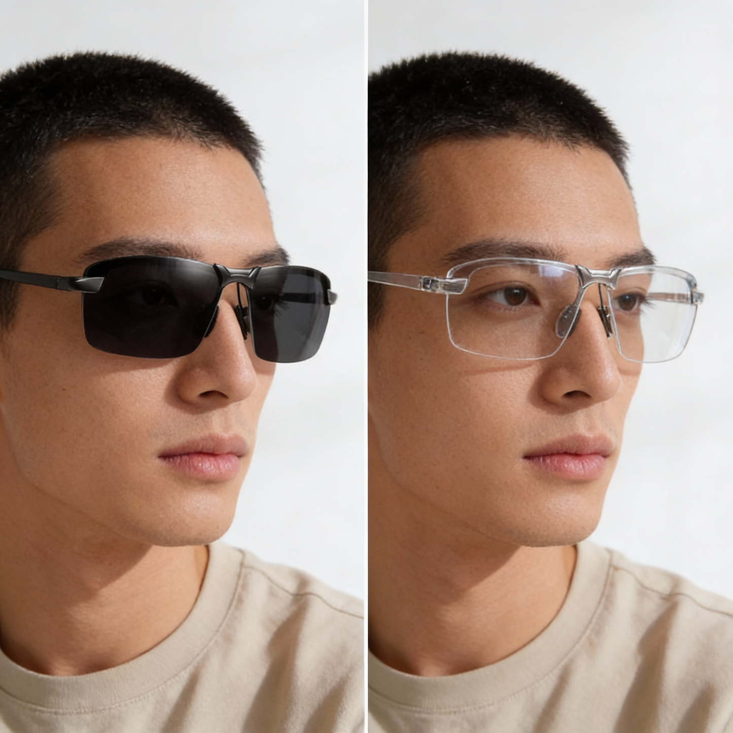 Lunettes de soleil polarisantes et photochromiques | Protection UV400 | Adaptation automatique à la luminosité (jour et nuit) | Réduction intelligente de l'éblouissement pour la conduite et les activités en plein air