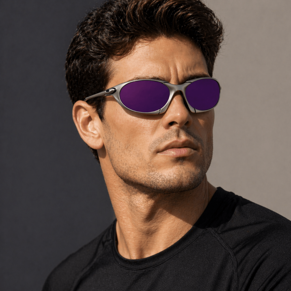 Lunettes de soleil sport polarisantes pour homme avec protection UV et monture légère en métal