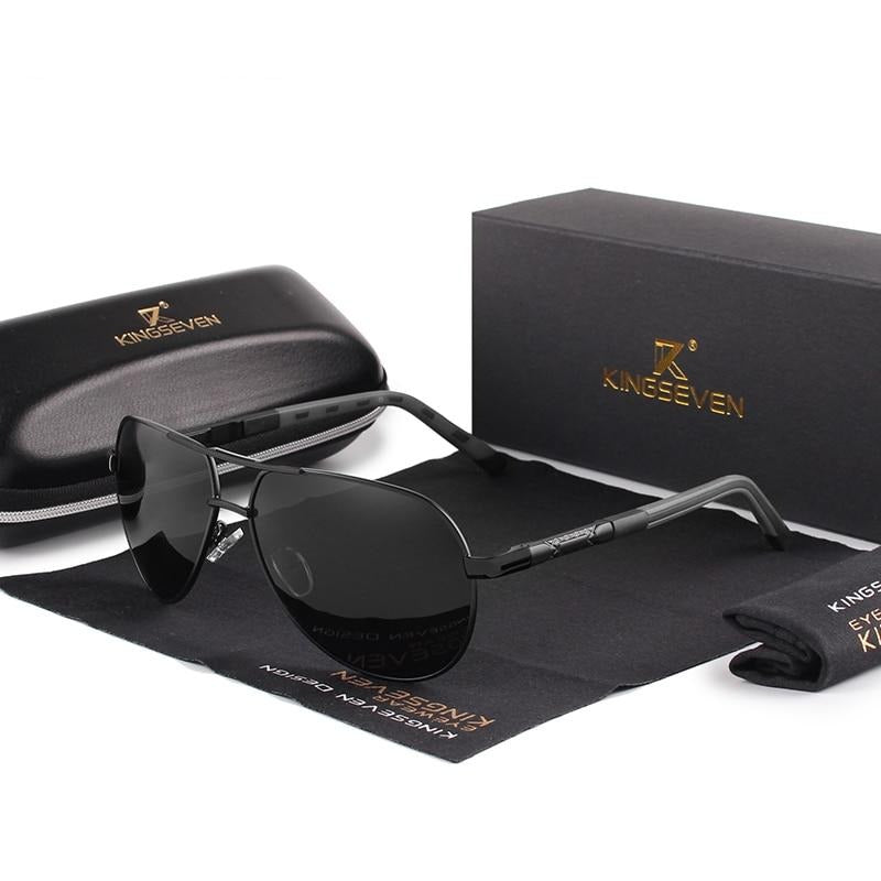 Lunettes de soleil vintage pour homme en aluminium avec verres polarisants