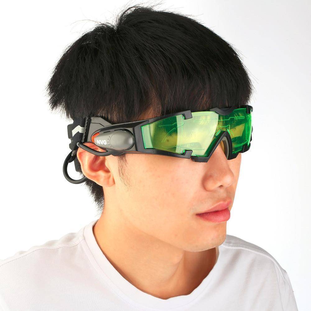 Lunettes de vision nocturne ajustables avec lampes escamotables