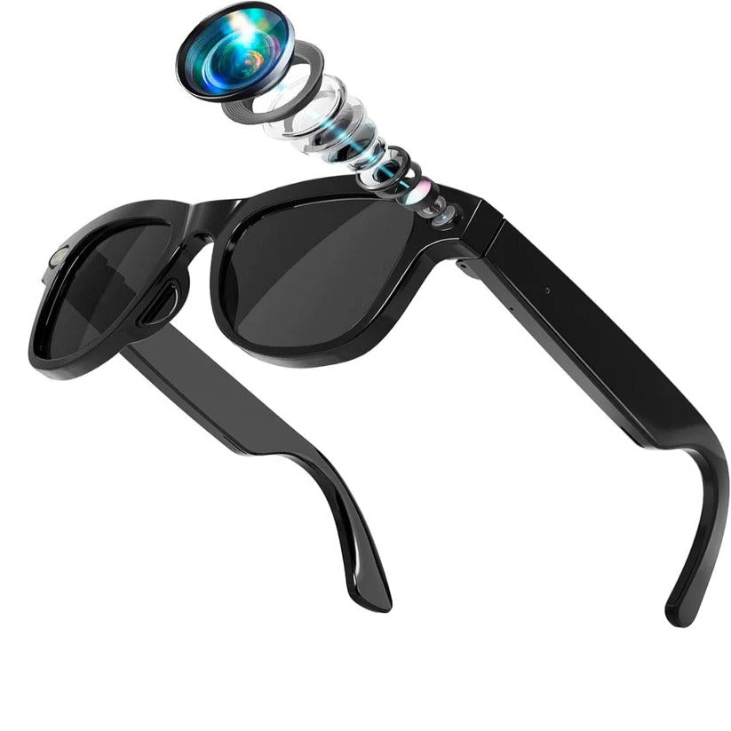 Lunettes intelligentes avec caméra vidéo intégrée et audio Bluetooth
