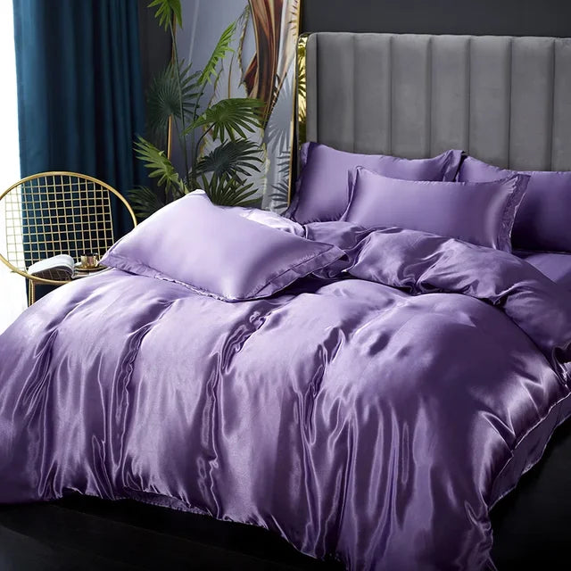 Luxury Silk Satin Bedding Set - SilkElegance