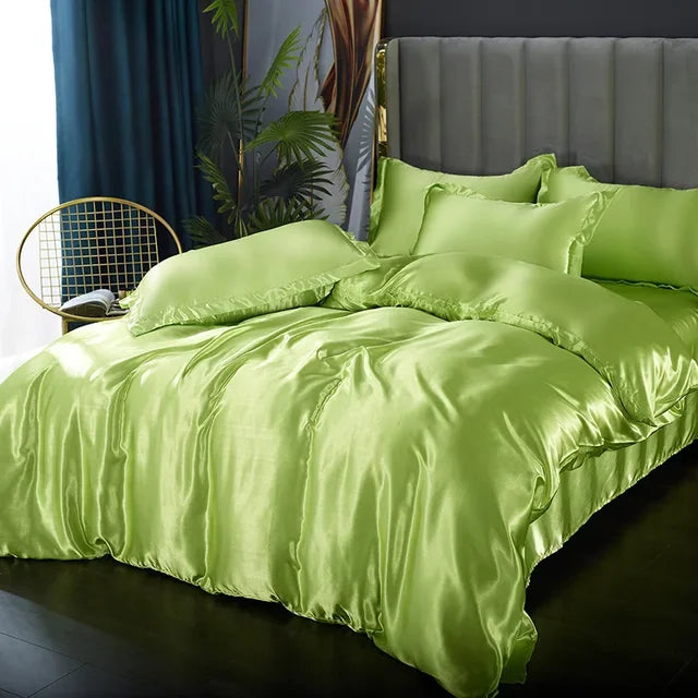Luxury Silk Satin Bedding Set - SilkElegance