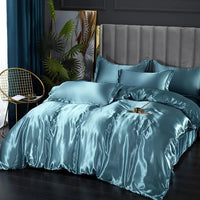 Ensemble de literie en satin de soie de luxe - SilkElegance
