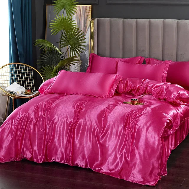 Luxury Silk Satin Bedding Set - SilkElegance