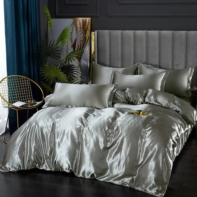 Luxury Silk Satin Bedding Set - SilkElegance