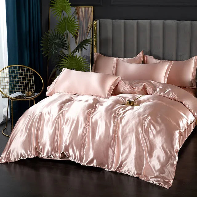Luxury Silk Satin Bedding Set - SilkElegance