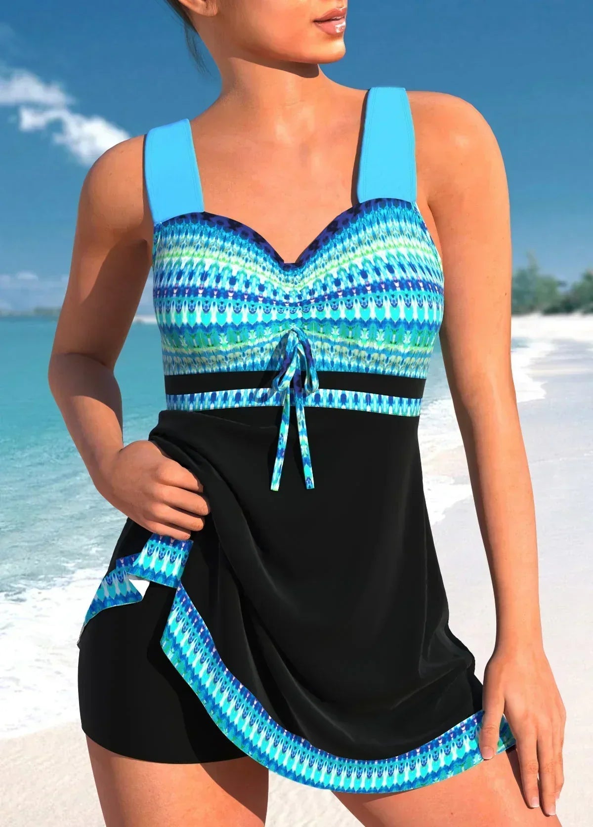 Maillot de bain avec jupe intégrée
