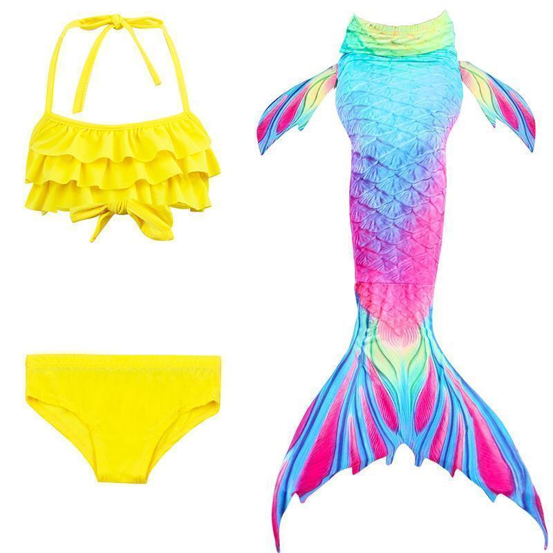 Maillot de bain enfant queue de sirène - ensemble bikini princesse