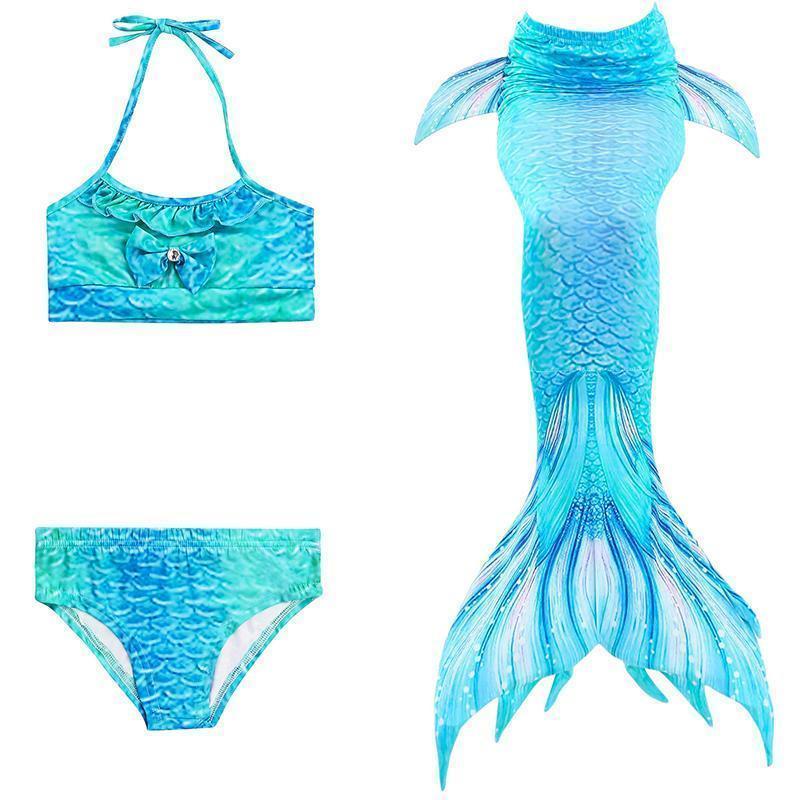 Maillot de bain enfant queue de sirène - ensemble bikini princesse