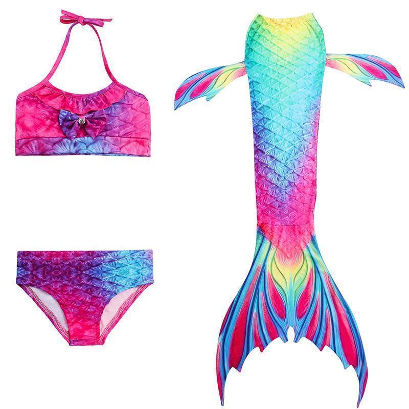 Maillot de bain enfant queue de sirène - ensemble bikini princesse