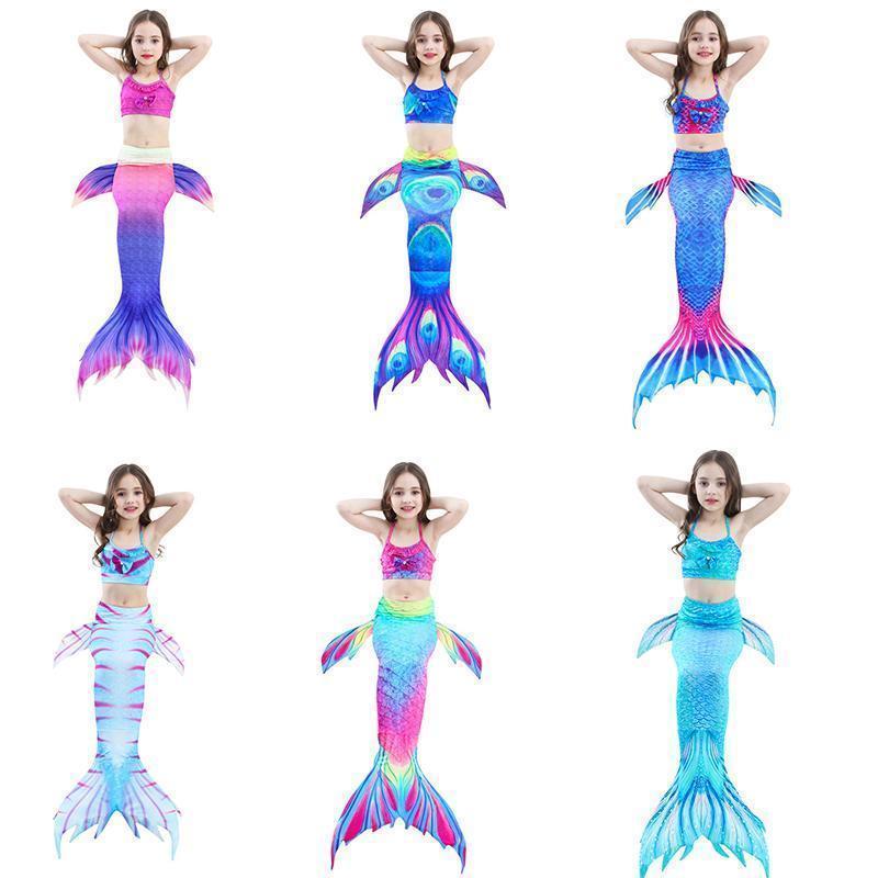 Maillot de bain enfant queue de sirène - ensemble bikini princesse