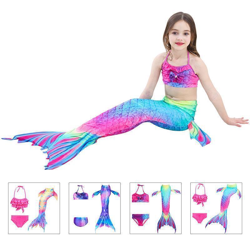 Maillot de bain enfant queue de sirène - ensemble bikini princesse
