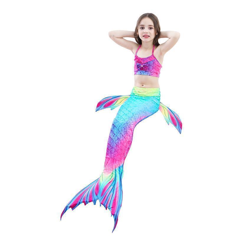 Maillot de bain enfant queue de sirène - ensemble bikini princesse