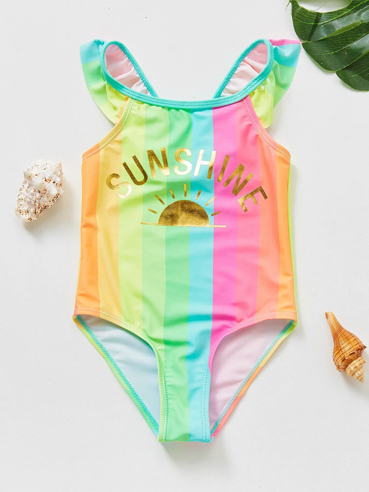 Maillot de bain fille motifs sirène et licorne, 4-8 ans