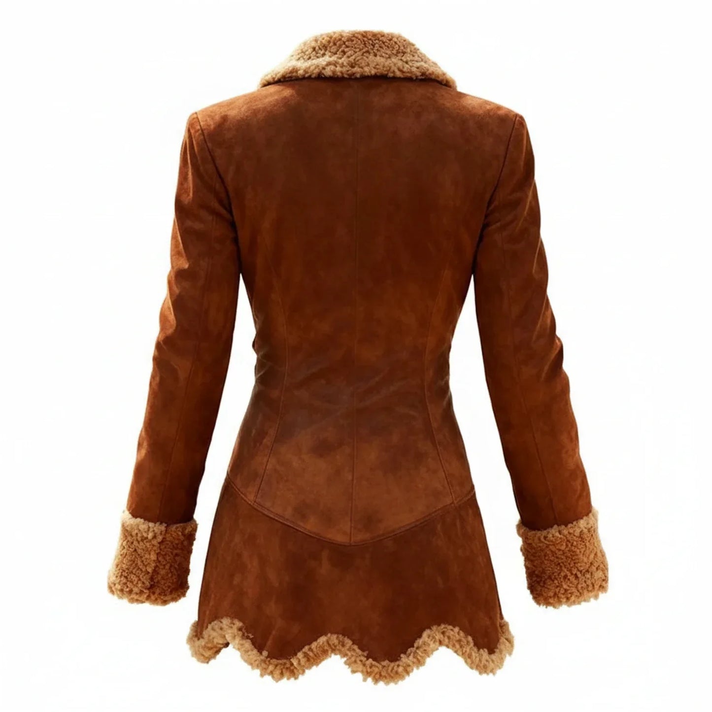 Manteau d'hiver pour femme avec détails en fourrure