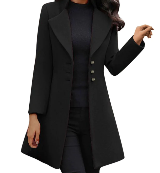 Manteau en laine luxueux fabriqué en Italie pour femme