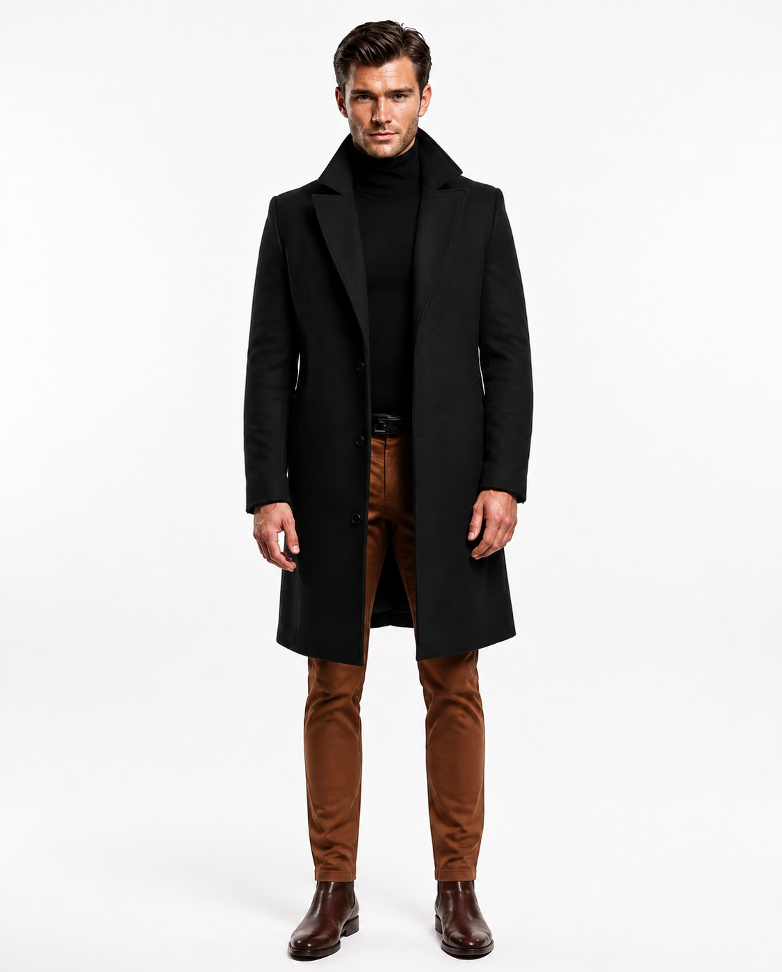 Manteau en laine pour homme de haute qualité