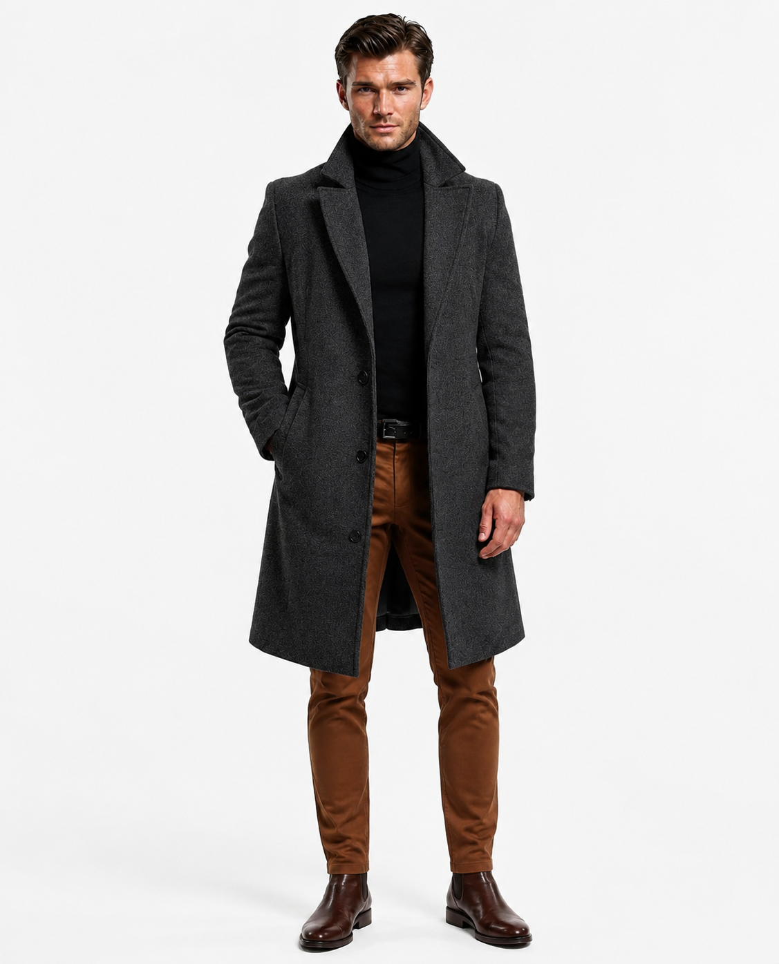 Manteau en laine pour homme de haute qualité