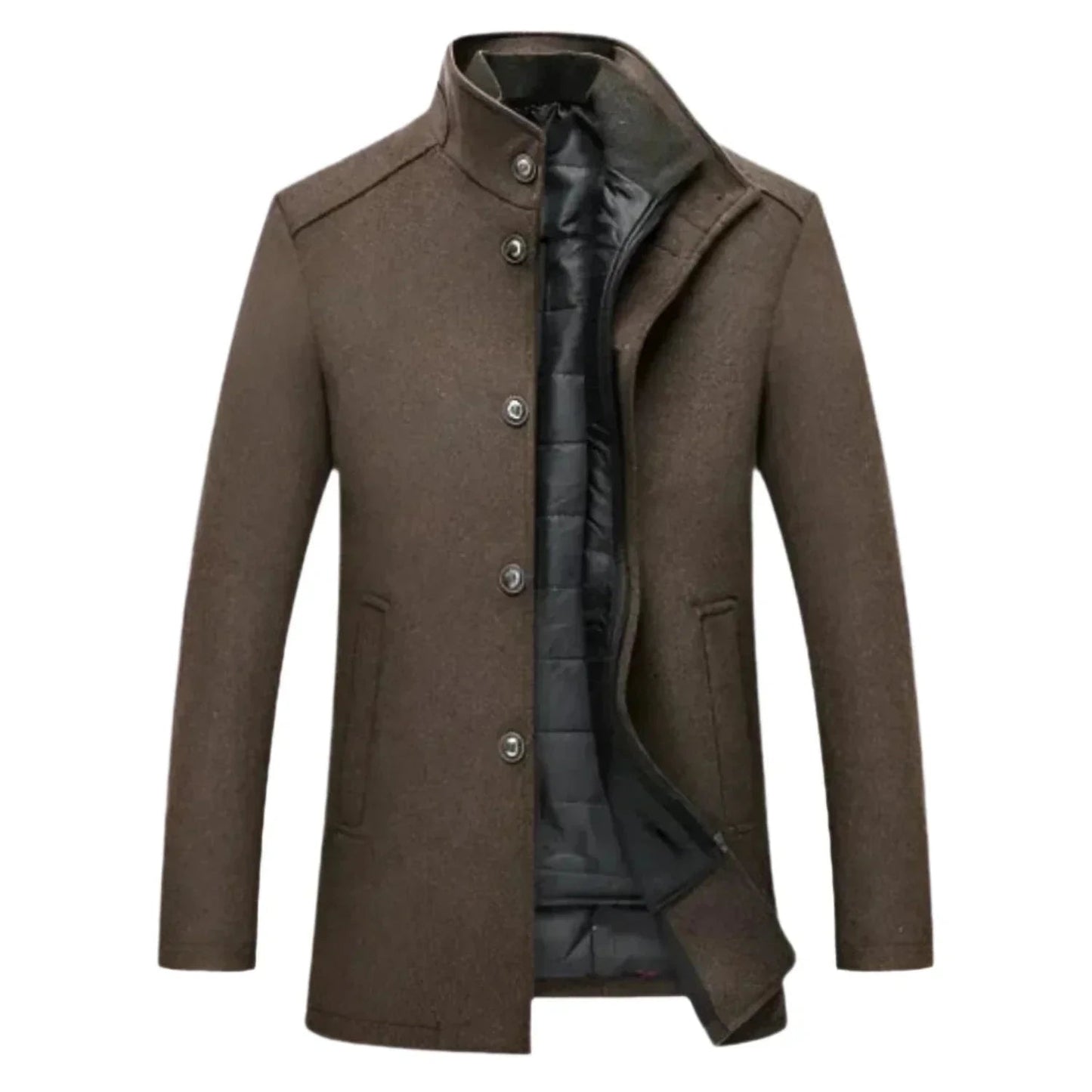Manteau homme à col montant