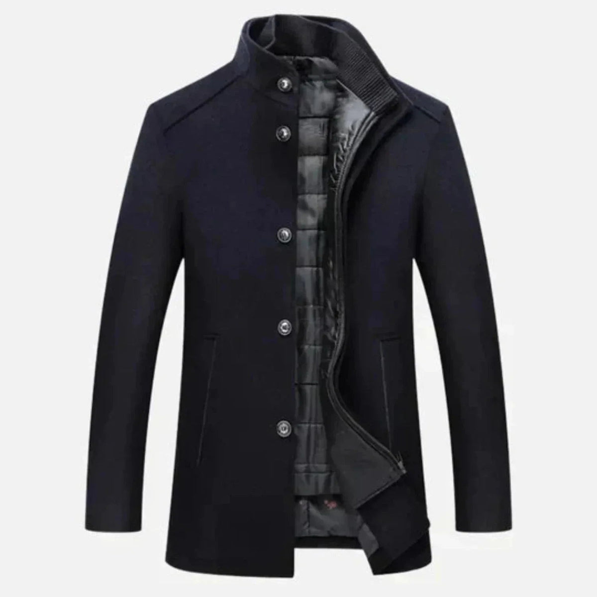 Manteau homme à col montant