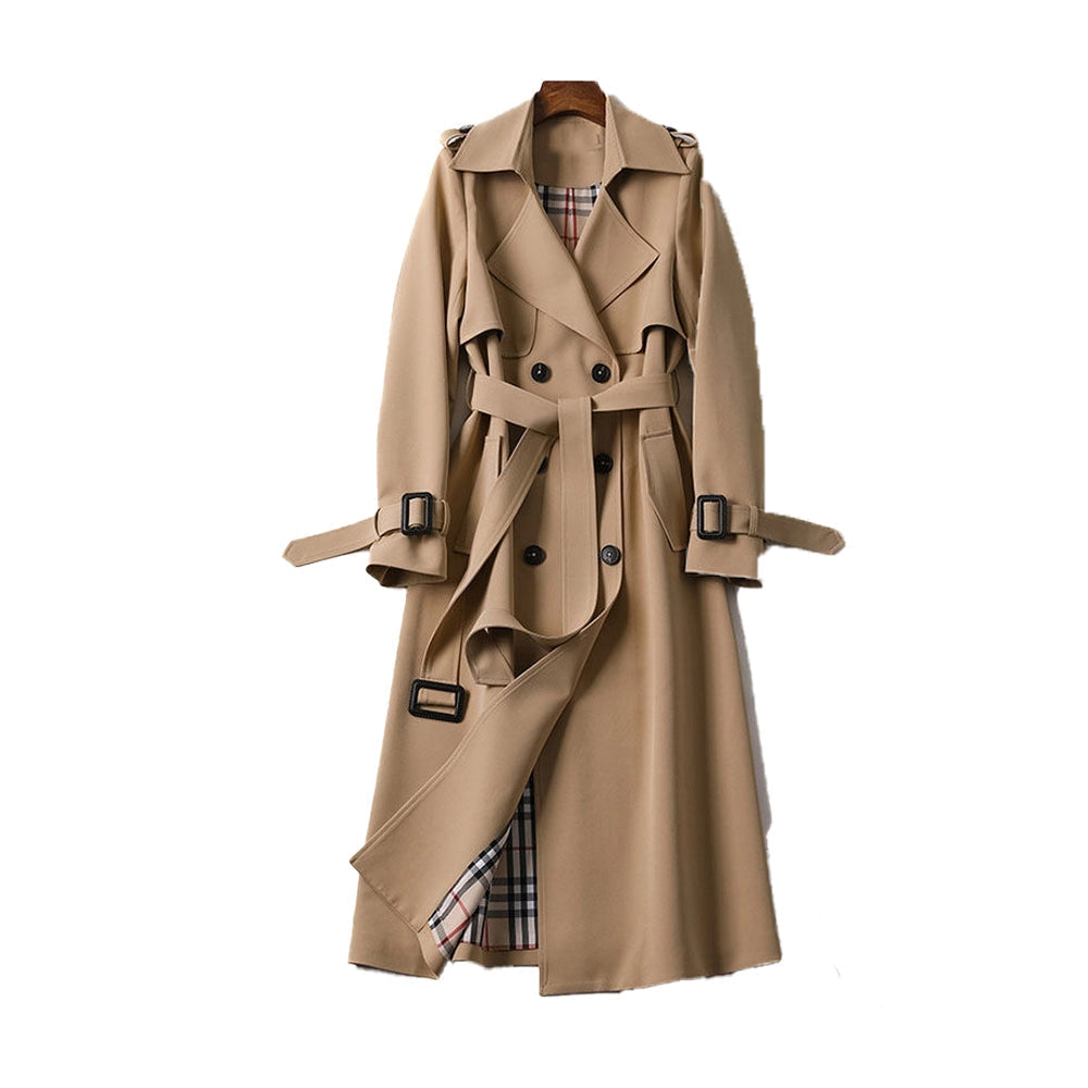 Manteau long femme croisé