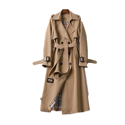 Manteau long femme croisé